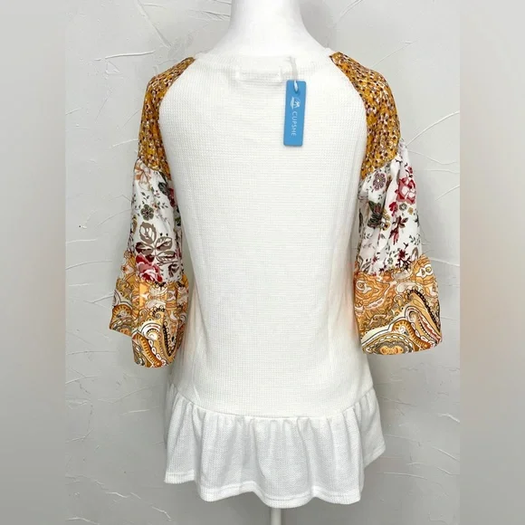 Cupshe Bell Sleeve Waffle Knot Top - Picture 5 of 7